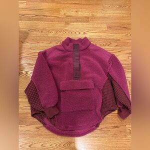 BDG FOR URBAN OUTFITTERS WOMEN'S KAS SHERPA PIECED SWEATSHIRT PULLOVER —Large